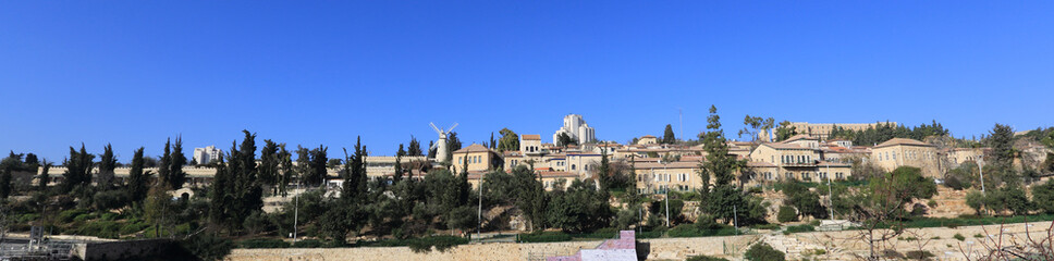 Fototapeta na wymiar Yemin Moshe Panorama