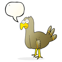 speech bubble cartoon bird