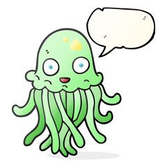 speech bubble cartoon octopus