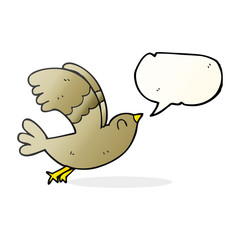 speech bubble cartoon bird