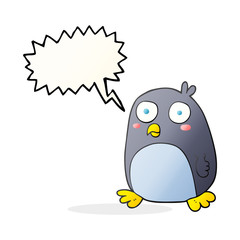 speech bubble cartoon penguin