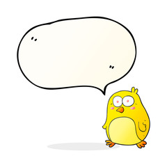 speech bubble cartoon bird