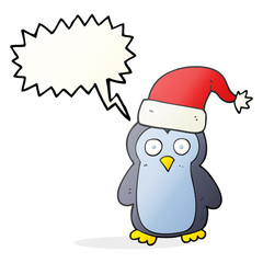 speech bubble cartoon penguin