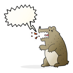 speech bubble cartoon bear
