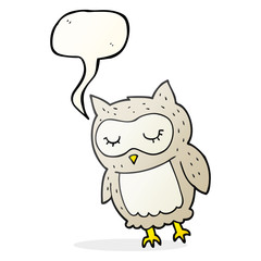 speech bubble cartoon owl