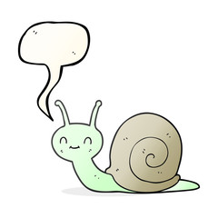 speech bubble cartoon cute snail