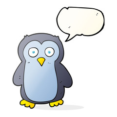 speech bubble cartoon penguin