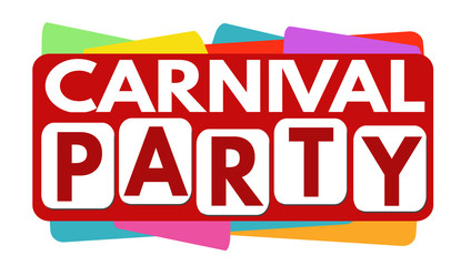 Carnival party banner or label