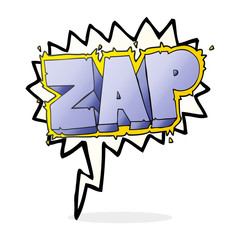 speech bubble cartoon zap symbol