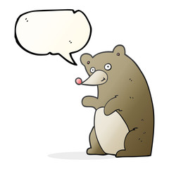 speech bubble cartoon bear