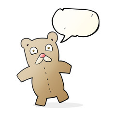 speech bubble cartoon teddy bear