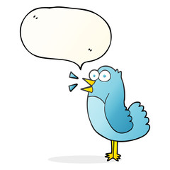 speech bubble cartoon bird