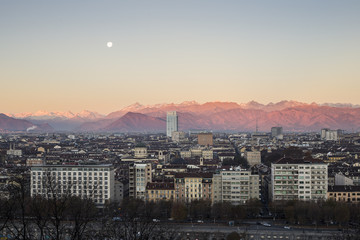 Sunrise in Turin, Italy