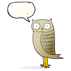 speech bubble cartoon owl