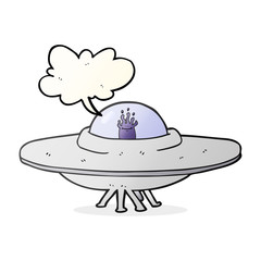speech bubble cartoon flying saucer