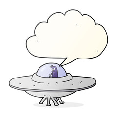 speech bubble cartoon flying saucer