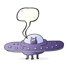 speech bubble cartoon flying saucer