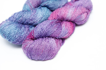 Blue color Yarn for Weaving isolated on white