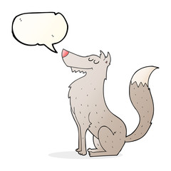 speech bubble cartoon wolf