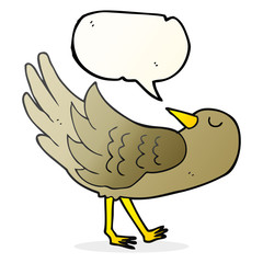 speech bubble cartoon bird