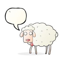 speech bubble cartoon sheep
