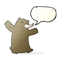 speech bubble cartoon bear