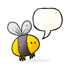 Fototapeta premium speech bubble cartoon bee