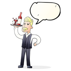 speech bubble cartoon waiter