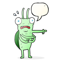 speech bubble cartoon bug
