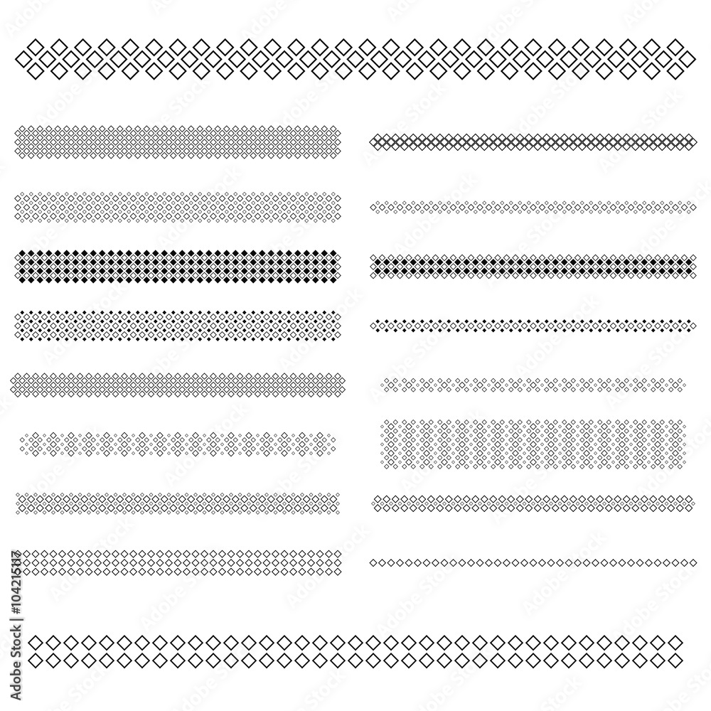 Poster design elements - text divider line set
