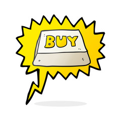speech bubble cartoon computer key buy symbol