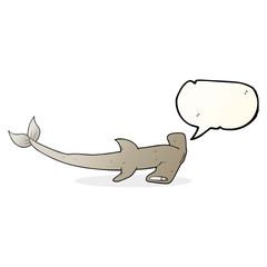 speech bubble cartoon hammerhead shark