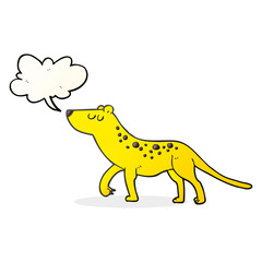 speech bubble cartoon leopard