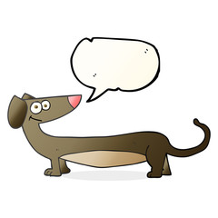 speech bubble cartoon dachshund