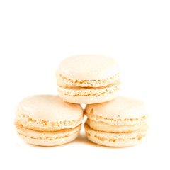 Vanilla Macaroons on Light Background