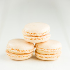 Vanilla Macaroons on Light Background