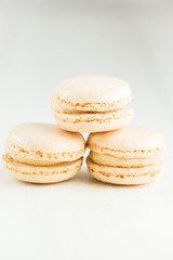 Vanilla Macaroons on Light Background