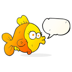 funny speech bubble cartoon fish