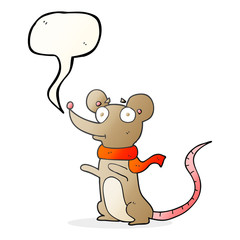 speech bubble cartoon mouse