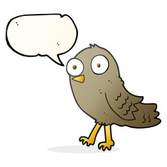 speech bubble cartoon bird