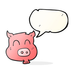 speech bubble cartoon pig