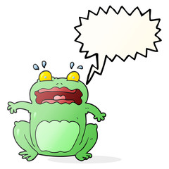 speech bubble cartoon funny frightened frog