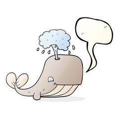 speech bubble cartoon whale spouting water