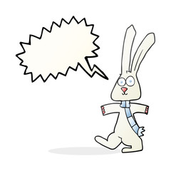 speech bubble cartoon rabbit