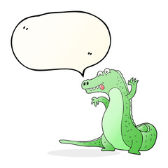 speech bubble cartoon crocodile