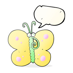 speech bubble cartoon butterfly