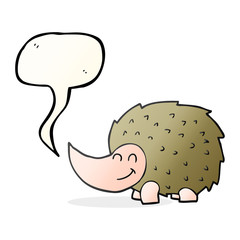 speech bubble cartoon hedgehog