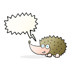 speech bubble cartoon hedgehog