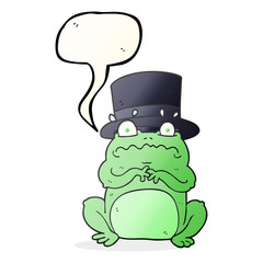 speech bubble cartoon wealthy toad