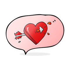speech bubble cartoon arrow through heart speech bubble cartoon